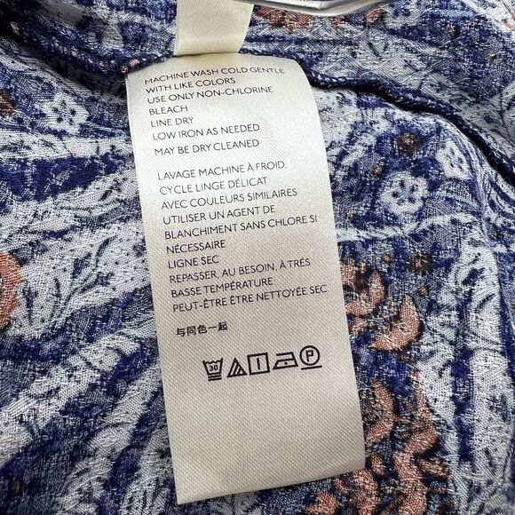 Maeve Anthropologie Cathy Blouse Jungle Print Monkey Bird Leaf Boho Peasant XS - Picture 4 of 8